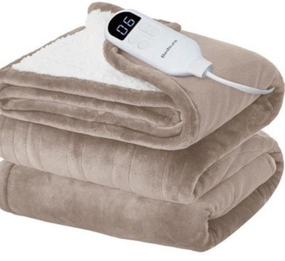 Bedsure Electric Blanket Twin - Soft Flannel Heated Blanket Twin Size, GentleSof
